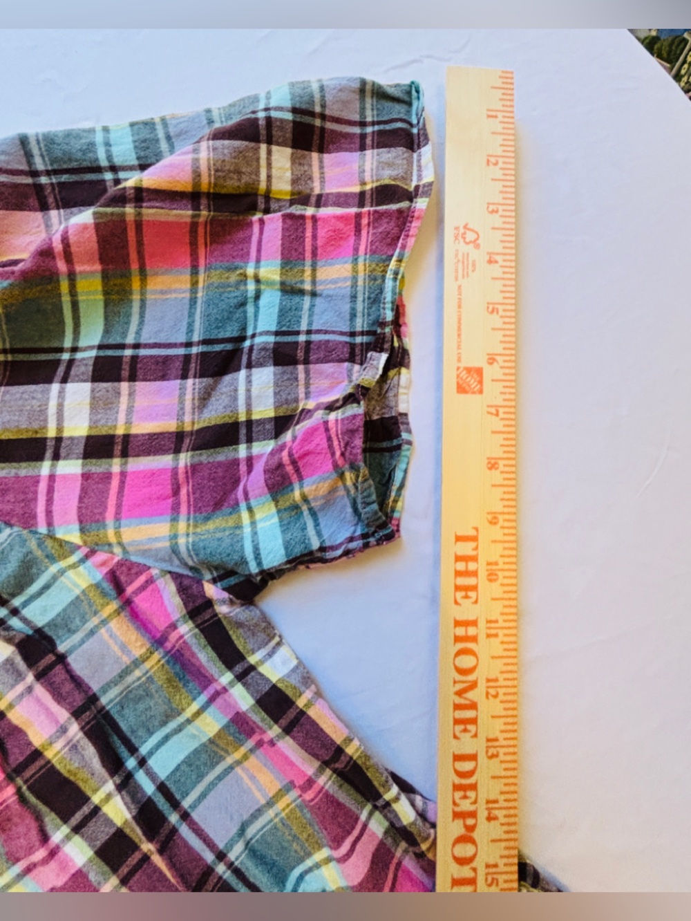 Styled by Saybury 100% Cotton Vintage Short Sleeve Plaid Nightgown Housedress - Picture 9 of 11